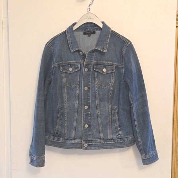 Talbots stretch denim Jean Jacket L petites - Picture 2 of 15